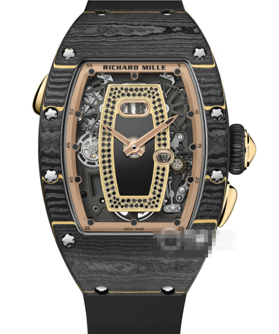 リシャールミルRM 037 ブラックオニックス、闇に煌く女性のための機械美